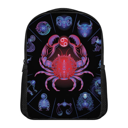 Cancer And Astrological Signs Print Casual Backpack