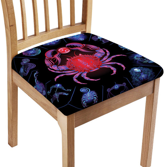 Cancer And Astrological Signs Print Chair Cushion Cover