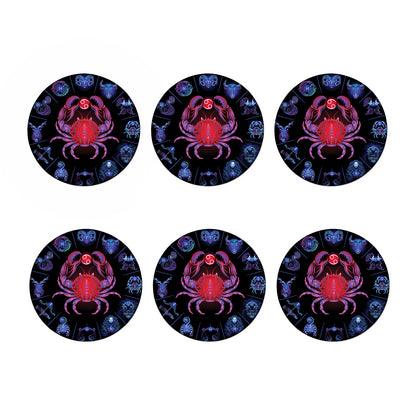 Cancer And Astrological Signs Print Coaster Set