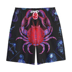 Cancer And Astrological Signs Print Cotton Shorts
