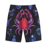 Cancer And Astrological Signs Print Cotton Shorts