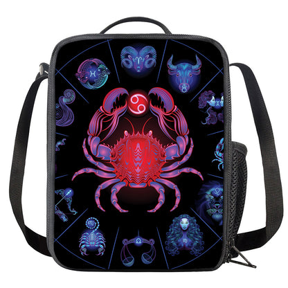 Cancer And Astrological Signs Print Crossbody Lunch Bag