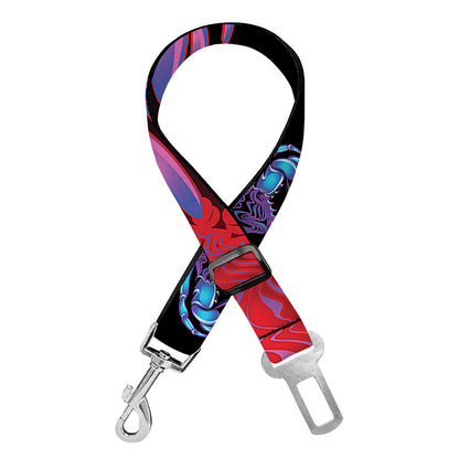 Cancer And Astrological Signs Print Dog Seat Belt