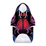 Cancer And Astrological Signs Print Dog Zip Up Hoodie