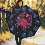 Cancer And Astrological Signs Print Foldable Umbrella