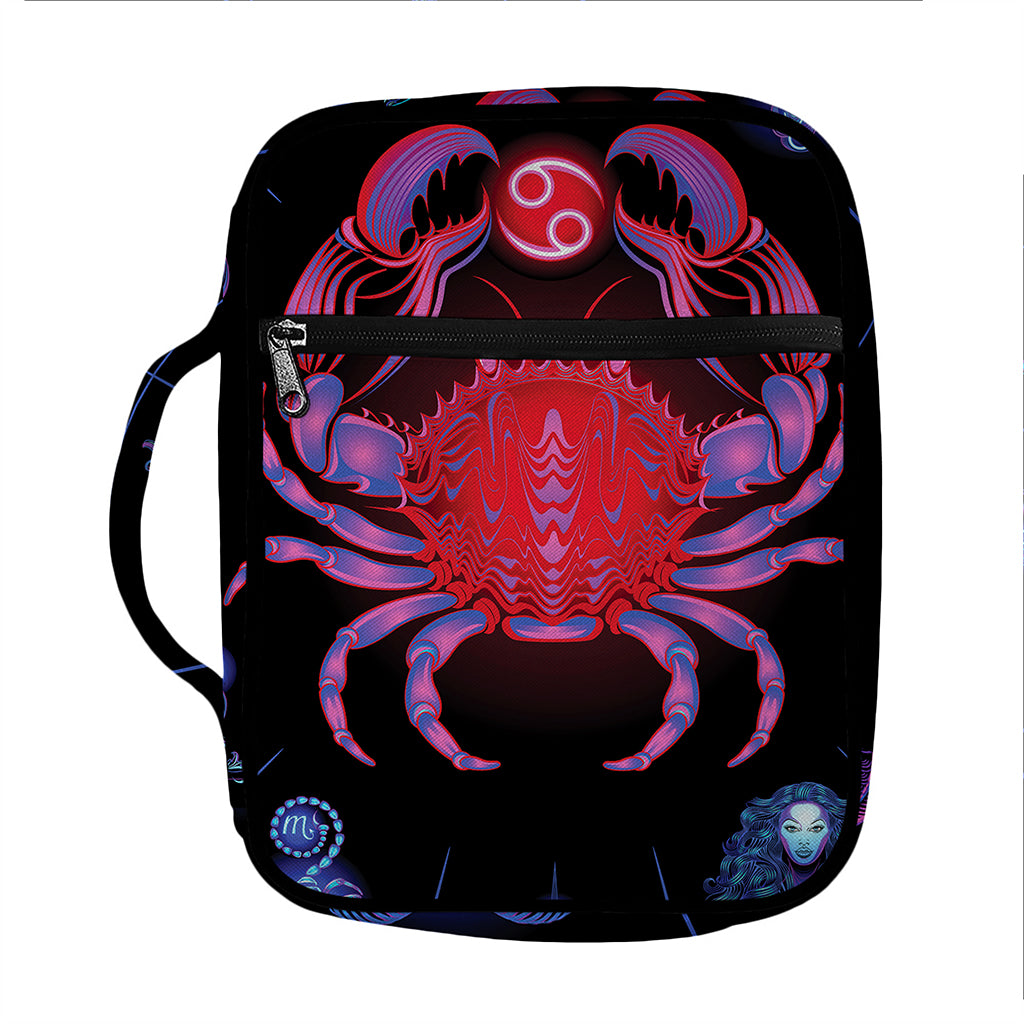 Cancer And Astrological Signs Print Front Pocket Bible Bag