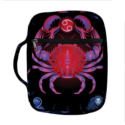 Cancer And Astrological Signs Print Front Pocket Bible Bag