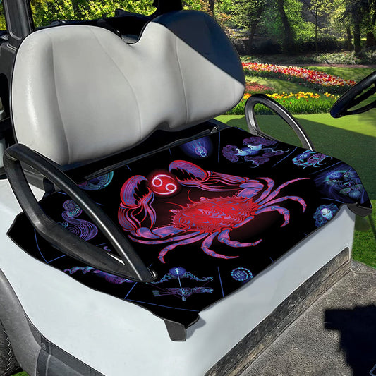 Cancer And Astrological Signs Print Golf Cart Seat Cover