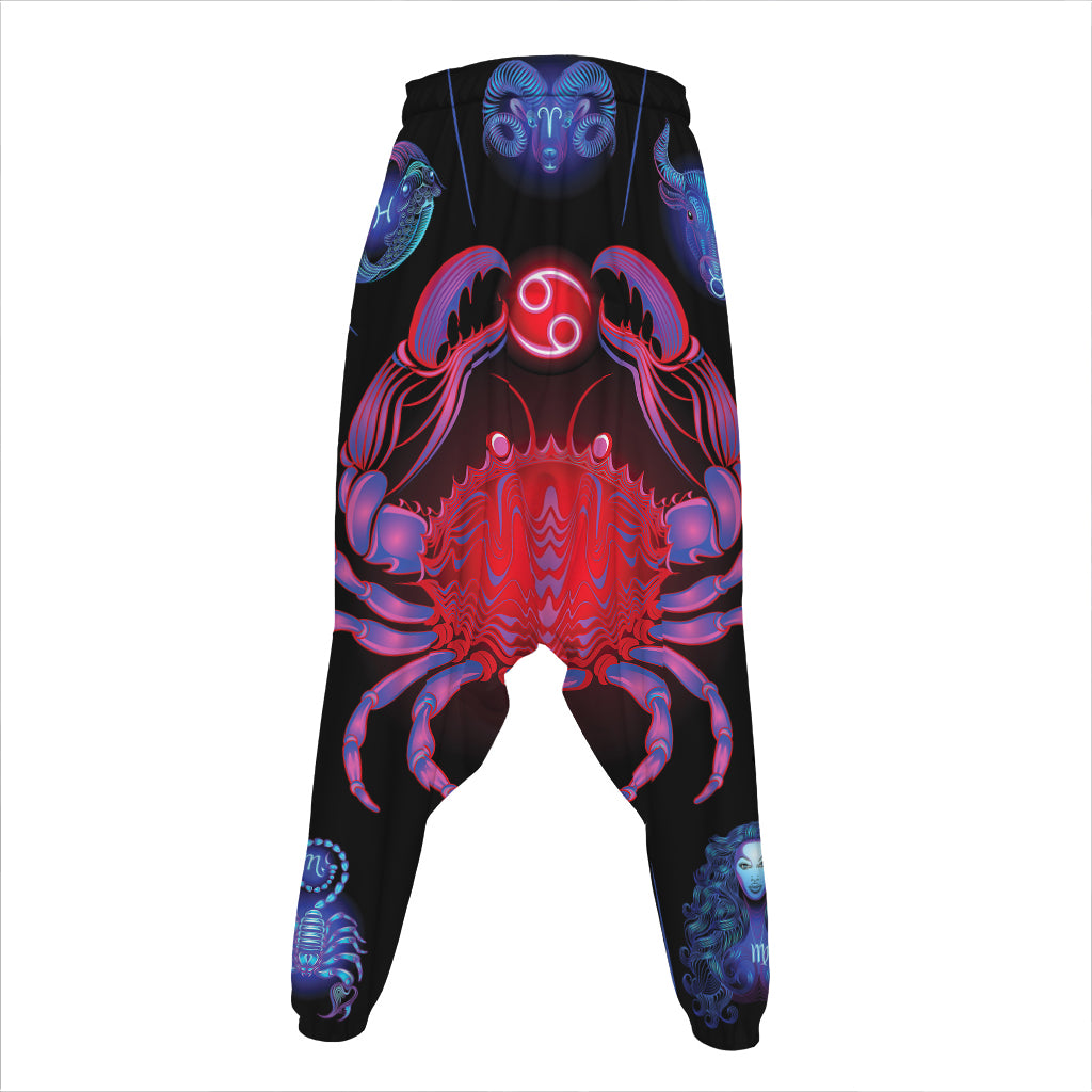 Cancer And Astrological Signs Print Hammer Pants