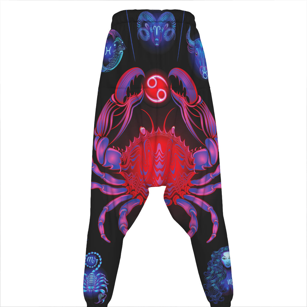 Cancer And Astrological Signs Print Hammer Pants