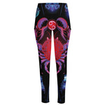 Cancer And Astrological Signs Print High-Waisted Pocket Leggings