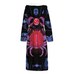 Cancer And Astrological Signs Print Hooded Bathrobe