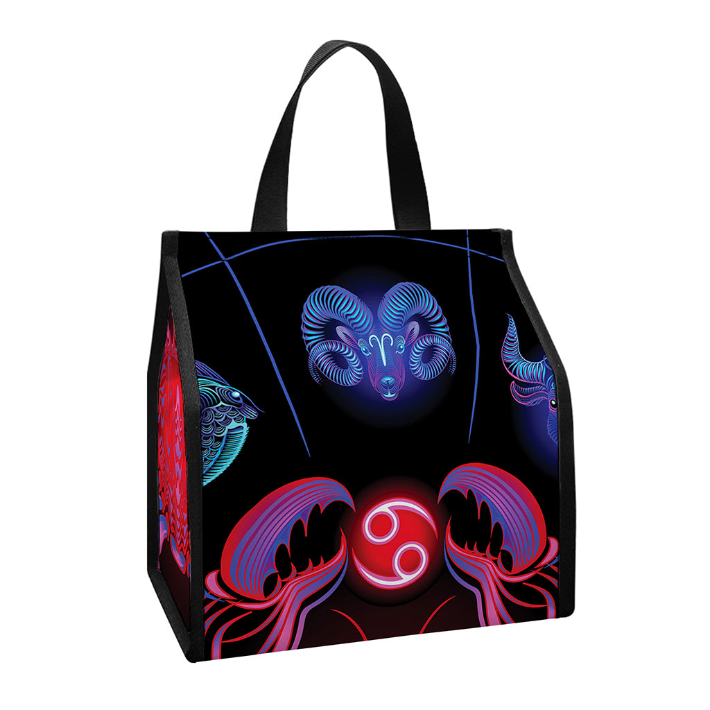 Cancer And Astrological Signs Print Insulated Lunch Tote