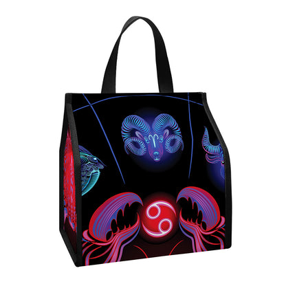 Cancer And Astrological Signs Print Insulated Lunch Tote