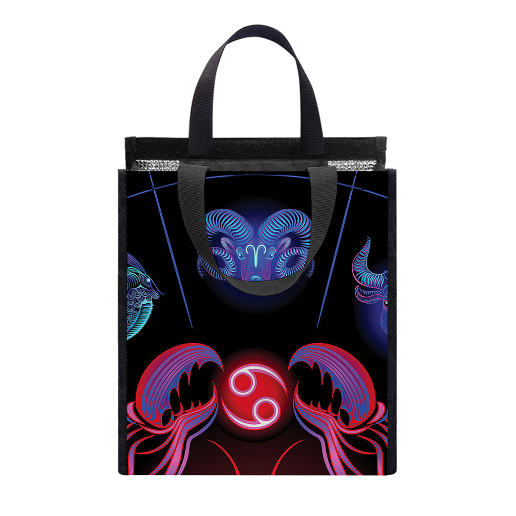 Cancer And Astrological Signs Print Insulated Lunch Tote