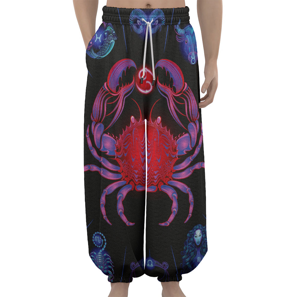 Cancer And Astrological Signs Print Lantern Pants