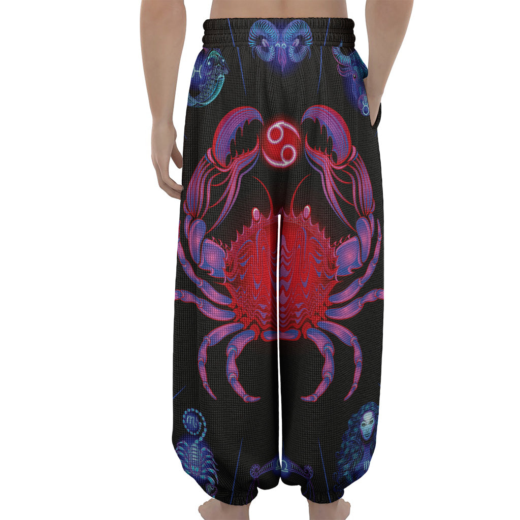 Cancer And Astrological Signs Print Lantern Pants