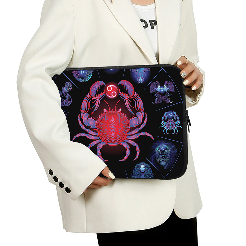 Cancer And Astrological Signs Print Laptop Sleeve