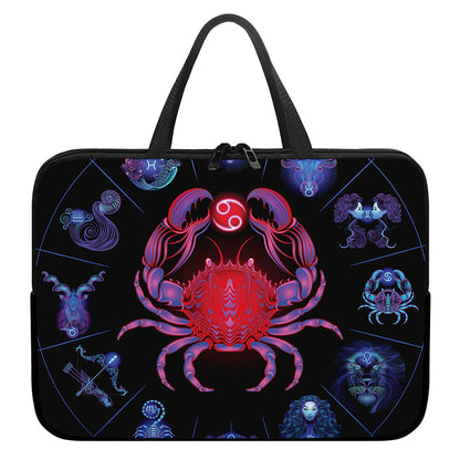 Cancer And Astrological Signs Print Laptop Sleeve With Handle