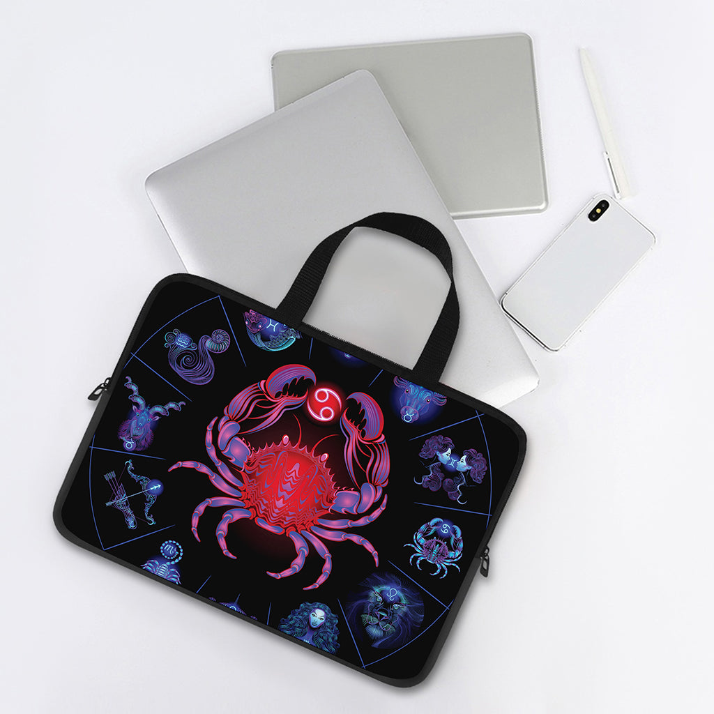 Cancer And Astrological Signs Print Laptop Sleeve With Handle