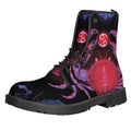 Cancer And Astrological Signs Print Lace-Up Boots