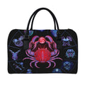 Cancer And Astrological Signs Print Leather Duffel Bag