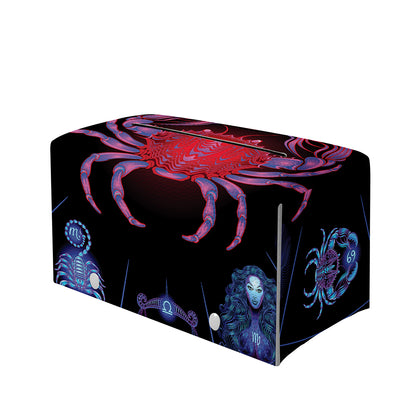 Cancer And Astrological Signs Print Leather Tissue Box Cover