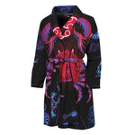 Cancer And Astrological Signs Print Men's Bathrobe