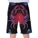 Cancer And Astrological Signs Print Men's Beach Shorts