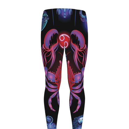 Cancer And Astrological Signs Print Men's leggings