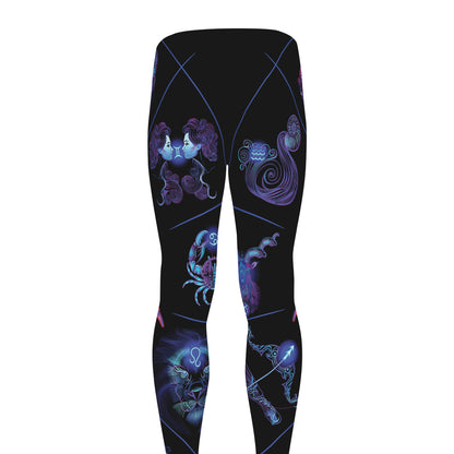 Cancer And Astrological Signs Print Men's leggings
