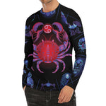 Cancer And Astrological Signs Print Men's Long Sleeve Rash Guard
