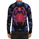 Cancer And Astrological Signs Print Men's Long Sleeve Rash Guard