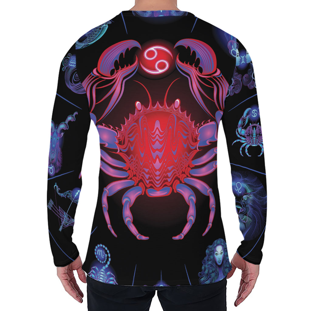 Cancer And Astrological Signs Print Men's Long Sleeve T-Shirt