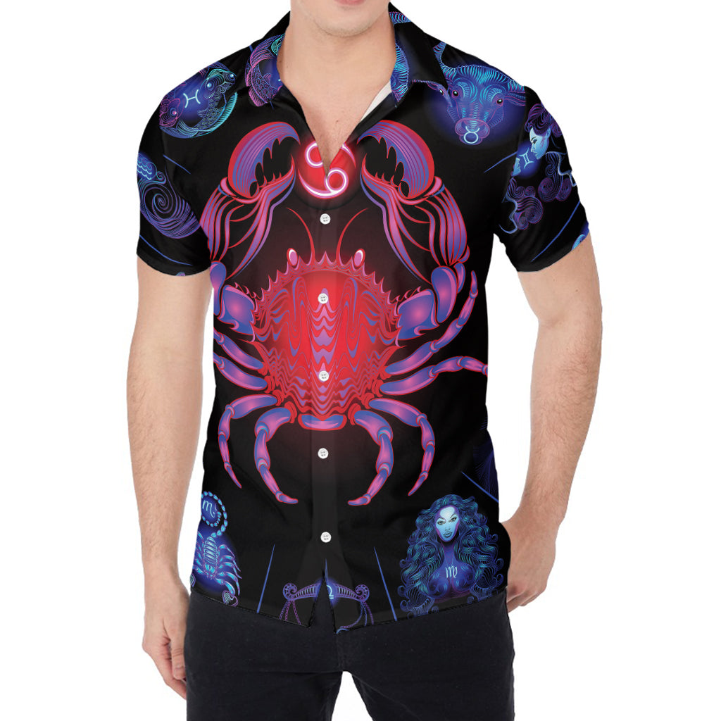 Cancer And Astrological Signs Print Men's Shirt