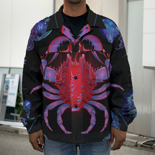 Cancer And Astrological Signs Print Men's Shirt Jacket