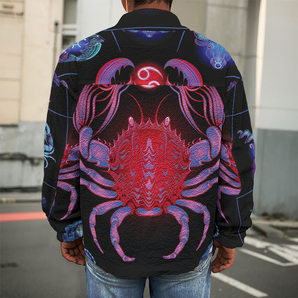 Cancer And Astrological Signs Print Men's Shirt Jacket