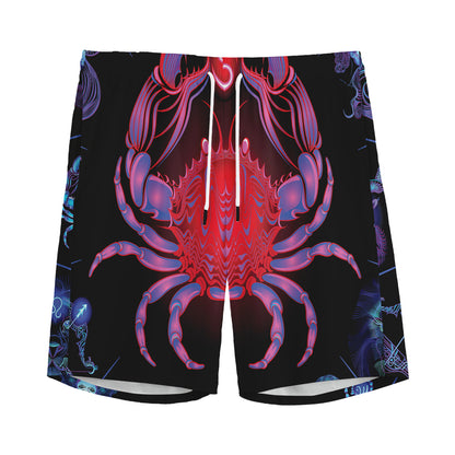 Cancer And Astrological Signs Print Men's Sports Shorts