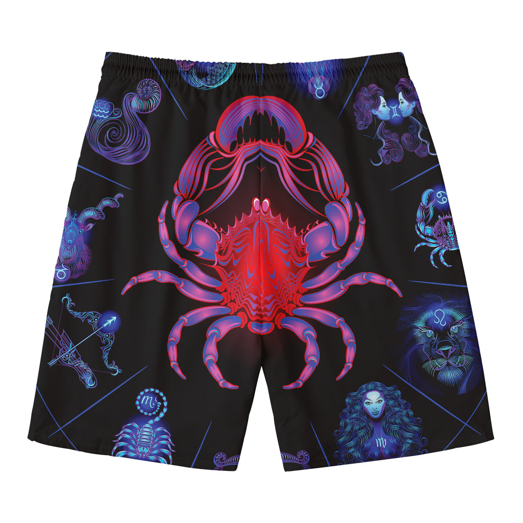 Cancer And Astrological Signs Print Men's Swim Trunks