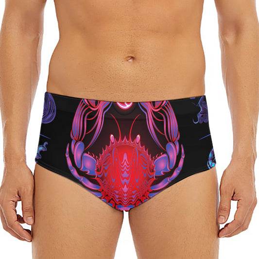 Cancer And Astrological Signs Print Men's Triangle Swim Briefs