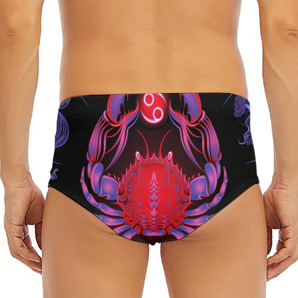 Cancer And Astrological Signs Print Men's Triangle Swim Briefs