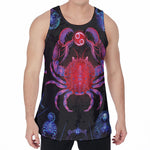 Cancer And Astrological Signs Print Men's Velvet Tank Top
