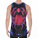 Cancer And Astrological Signs Print Men's Velvet Tank Top