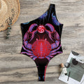 Cancer And Astrological Signs Print One Shoulder Bodysuit