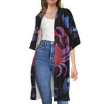 Cancer And Astrological Signs Print Open Front Beach Cover Up