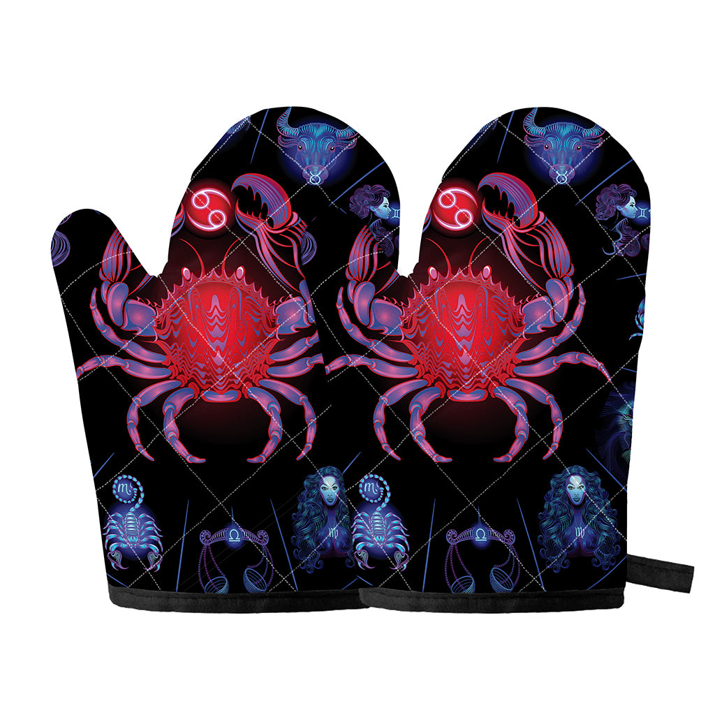 Cancer And Astrological Signs Print Oven Mitts