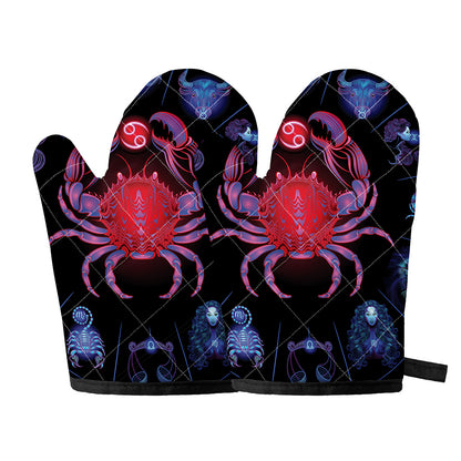 Cancer And Astrological Signs Print Oven Mitts