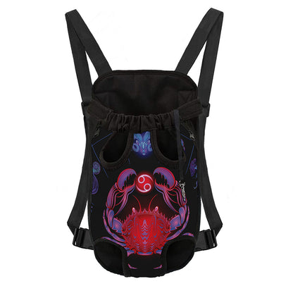 Cancer And Astrological Signs Print Pet Carrier Backpack