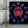 Cancer And Astrological Signs Print Polyester Shower Curtain