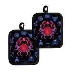 Cancer And Astrological Signs Print Pot Holders
